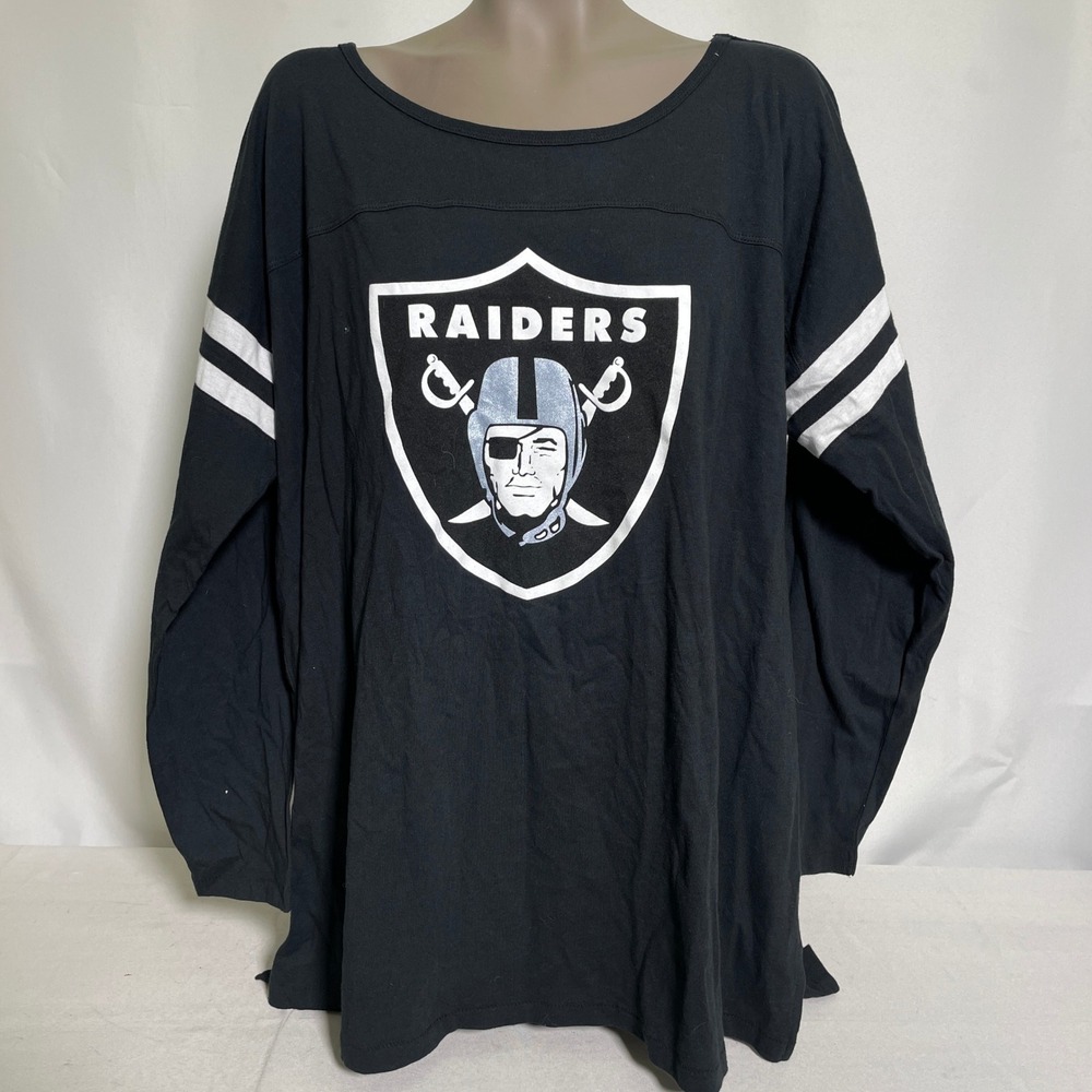 Los Angeles Raiders NFL Touch by Alyssa Milano Long Sleeve T-Shirt Women's 3X